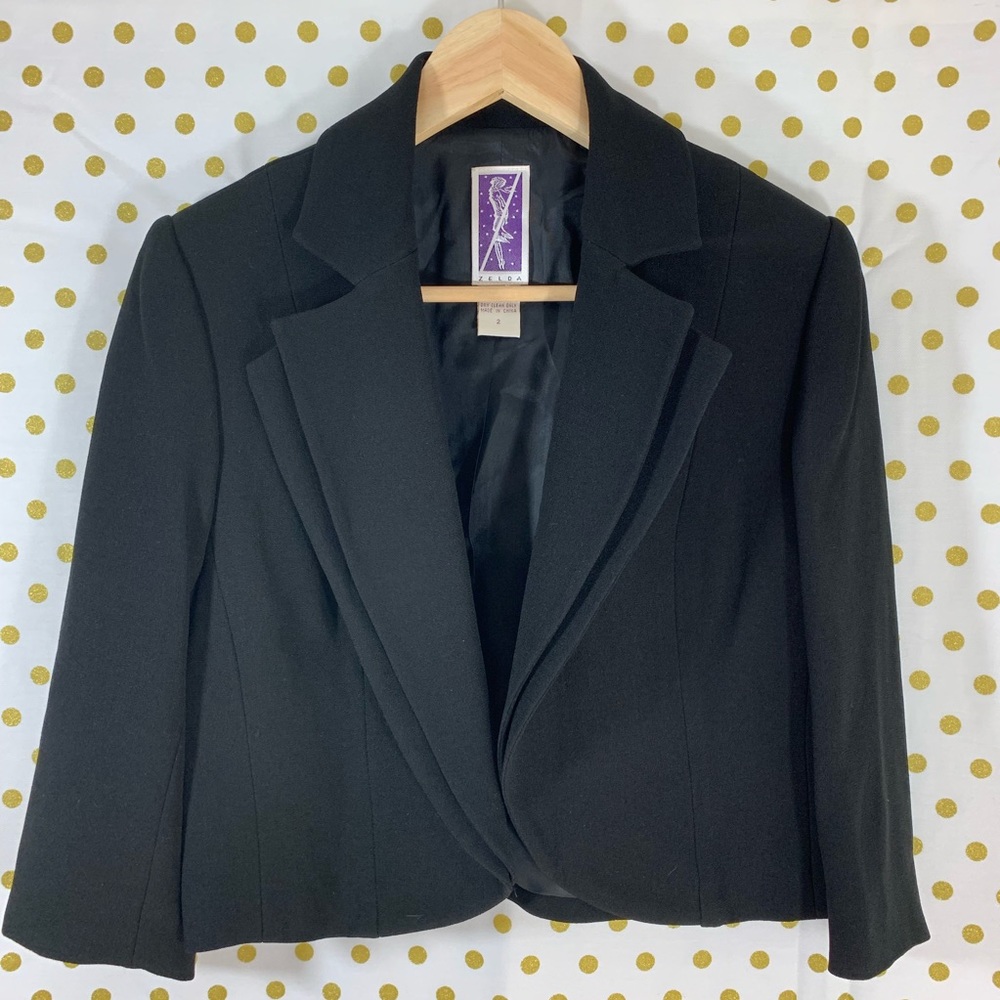 Zelda black blazer suit jacket double size 2